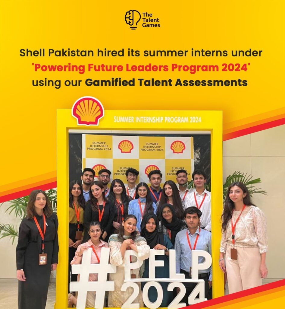 Shell hired interns for their internship program throught gamified assessment