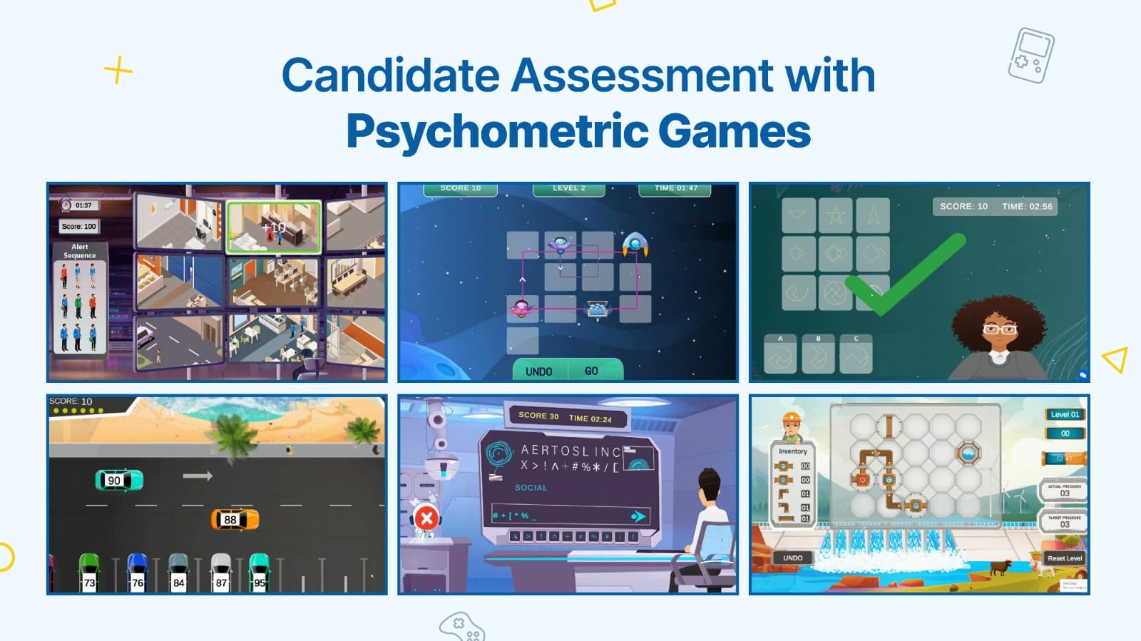 psychometric games for assessments of candidates