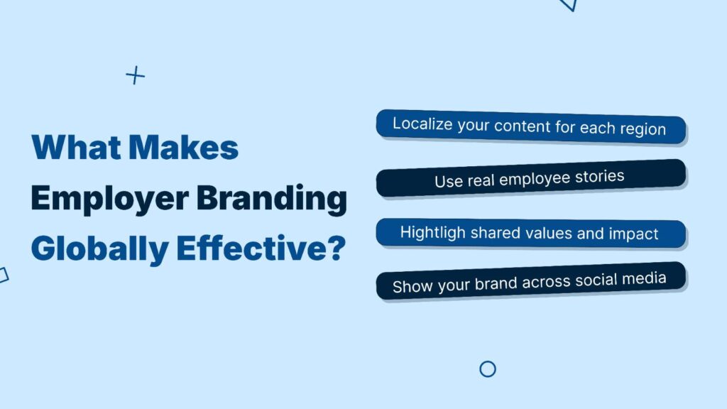 image showing finding globale talent that delivers results needs strong employer brand and here are key factors in this image