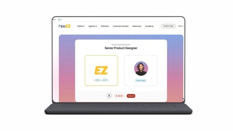 mockup for ez hiring assessment AI platform ezhire