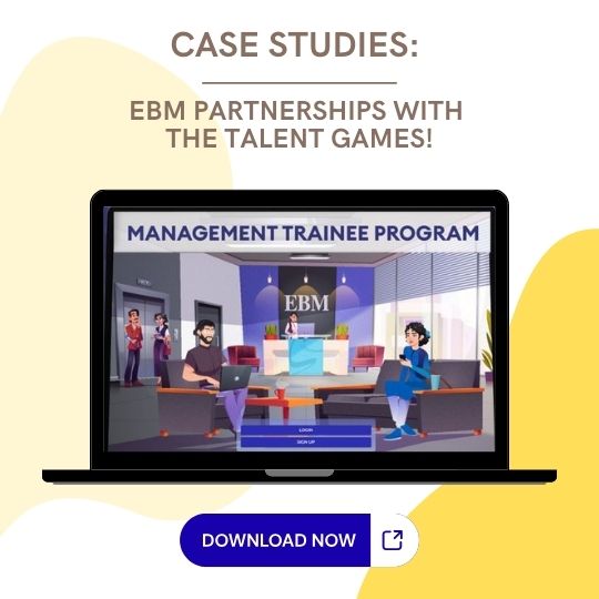 cover for ebm management trainee program with the talent games for assessing top talent